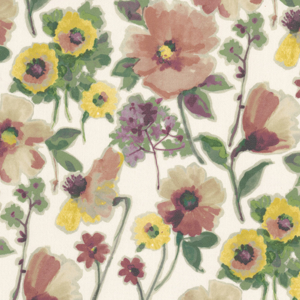 Auberge 1 Springtime by Stout Fabric Stout Fabric Auberge 1 SpringtimeFabric Rainbow Library Blossom/Sunset 100%Pol India </p><p>Repeat: H: 27.25, V: 0 54 in - Fabric Carolina -