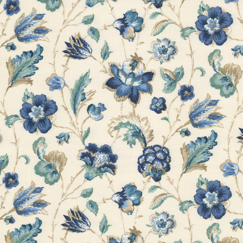 Auckland 1 Lake by Stout Fabric Stout Fabric Auckland 1 LakeFabric Rainbow Library Federal/Baltic 100%Cot Spain </p><p>Repeat: H: 13.5, V: 4.25 54 in - Fabric Carolina -