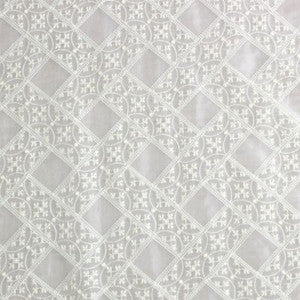 Scalamandre Fabric Broderies Villers Sheer Ivory
