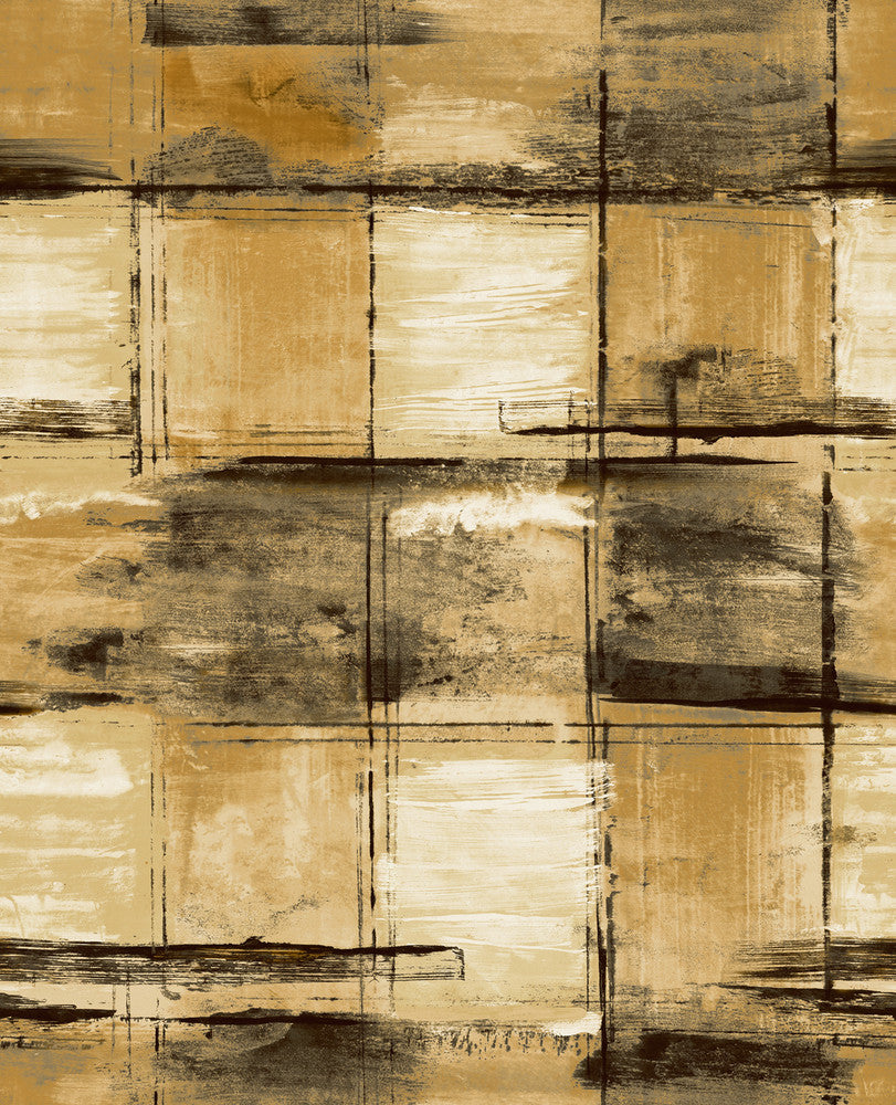 Curie Texture Metallic Gold and Ebony by Seabrook Wallpaper Avant Garde United States 56.05 20.87" 20.5" - Fabric Carolina -