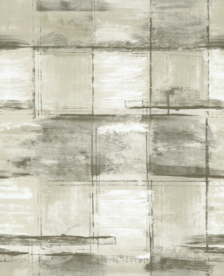 Curie Texture Metallic Ivory and Charcoal by Seabrook Wallpaper Avant Garde United States 56.05 20.87" 20.5" - Fabric Carolina -