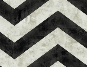 Hubble Chevron Metallic Ebony and Ivory by Seabrook Wallpaper