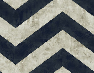 Hubble Chevron Metallic Midnight Blue by Seabrook Wallpaper
