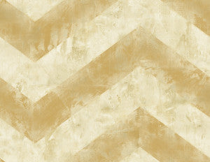 Hubble Chevron Metallic Gold and White by Seabrook Wallpaper