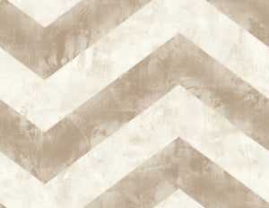 Hubble Chevron Metallic Taupe and Ivory by Seabrook Wallpaper