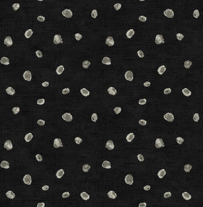 Hubble Dots Metallic Ebony and Silver by Seabrook Wallpaper