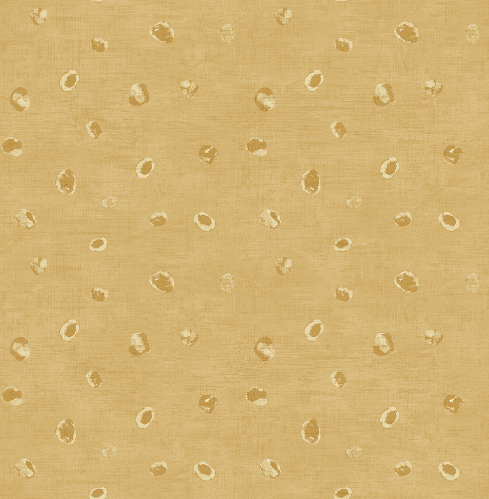 Hubble Dots Metallic Gold by Seabrook Wallpaper Avant Garde United States 56.05 20.87" 20.5" - Fabric Carolina -