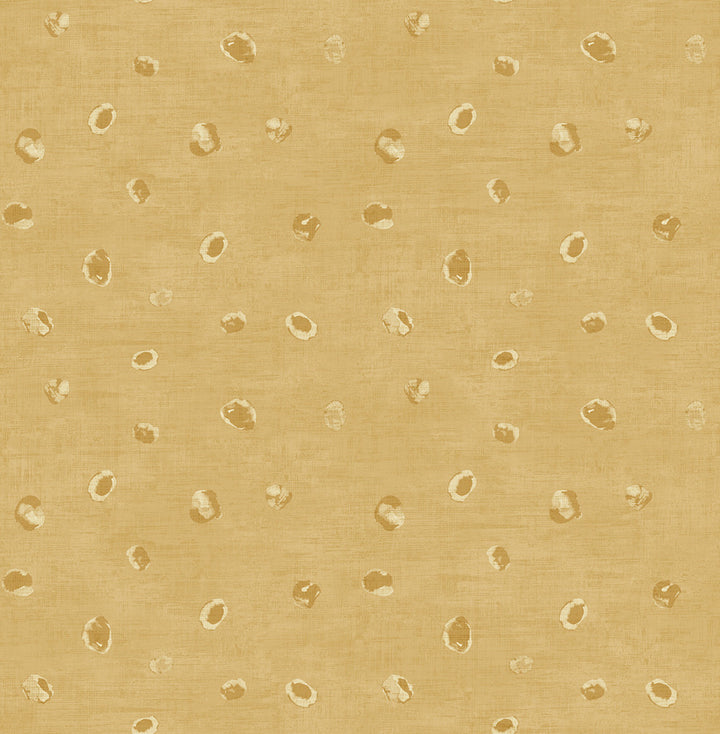 Hubble Dots Metallic Gold by Seabrook Wallpaper Avant Garde United States 56.05 20.87" 20.5" - Fabric Carolina -