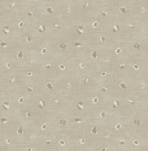 Hubble Dots Metallic Taupe by Seabrook Wallpaper
