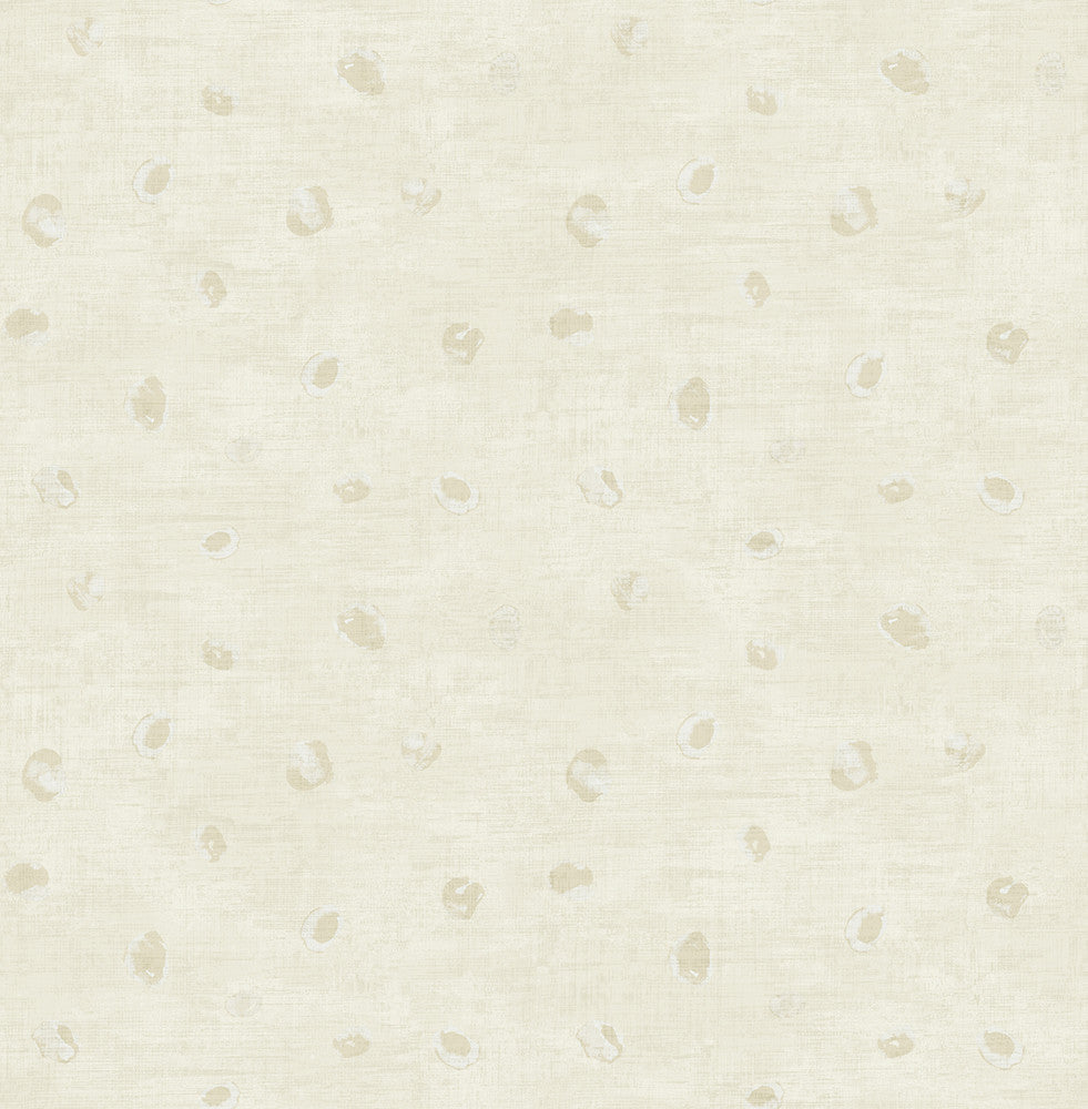 Hubble Dots Metallic Gold and Ivory by Seabrook Wallpaper Avant Garde United States 56.05 20.87" 20.5" - Fabric Carolina -