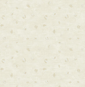 Hubble Dots Metallic Gold and Ivory by Seabrook Wallpaper