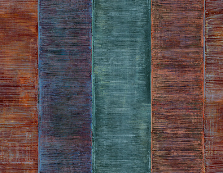 Kepler Stripe Wine and Teal by Seabrook Wallpaper Avant Garde United States 60.75 20.87" 27" - Fabric Carolina -