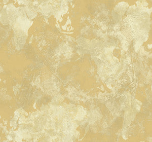Galileo Faux Metallic Gold and Off-White by Seabrook Wallpaper
