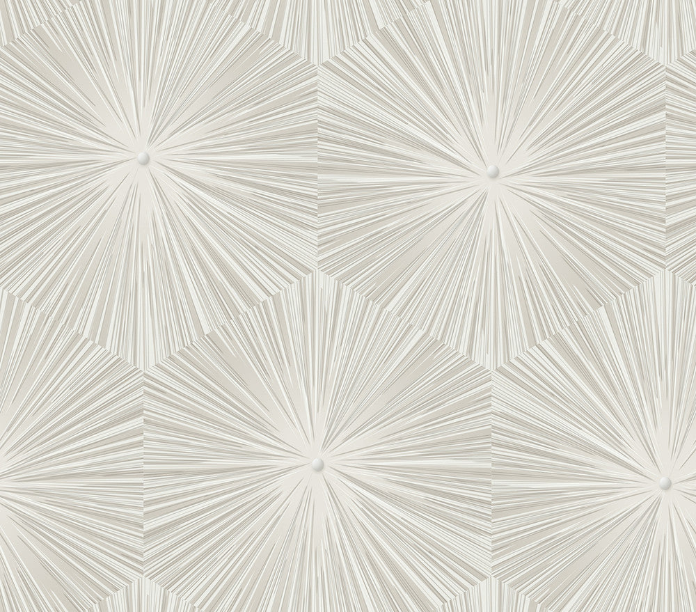 Chadwick Starburst Metallic Champagne and Off-White by Seabrook Wallpaper Avant Garde United States 56.05 18" 20.5" - Fabric Carolina -