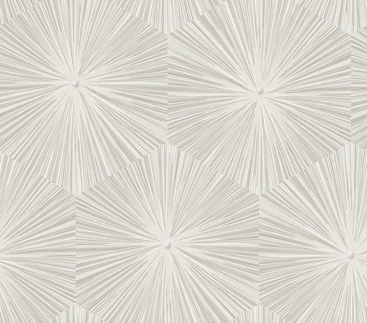 Chadwick Starburst Metallic Champagne and Off-White by Seabrook Wallpaper Avant Garde United States 56.05 18" 20.5" - Fabric Carolina -