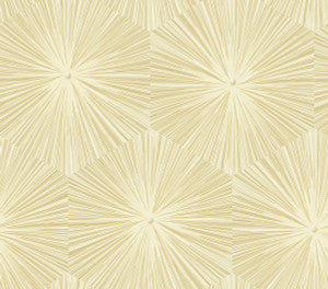 Chadwick Starburst Metallic Gold and White by Seabrook Wallpaper