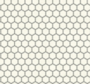 Curie Geo Metallic Silver and Black by Seabrook Wallpaper