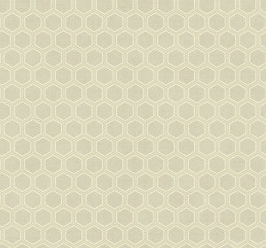 Curie Geo Beige and Silver by Seabrook Wallpaper