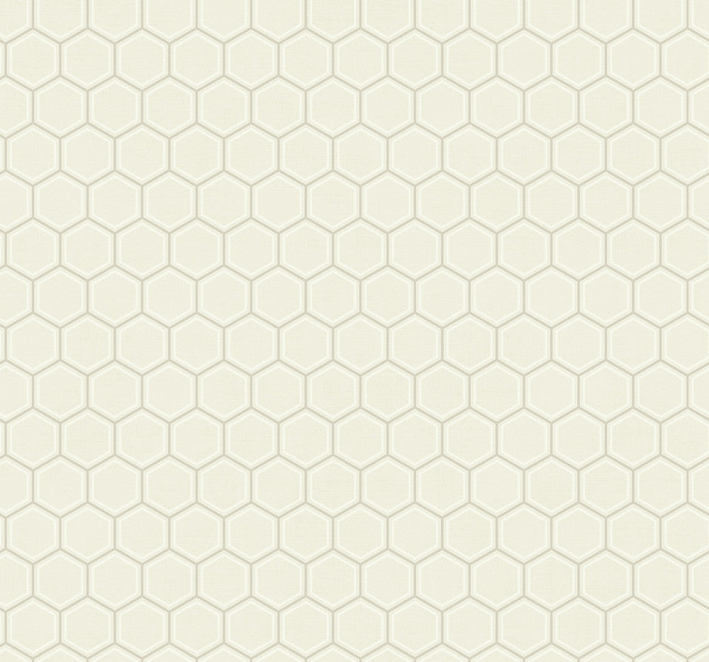 Curie Geo Metallic Silver and Pearl by Seabrook Wallpaper Avant Garde United States 60.75 3.6" 27" - Fabric Carolina -