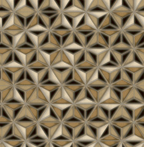 Einstein Geometric Metallic Gold and Black by Seabrook Wallpaper