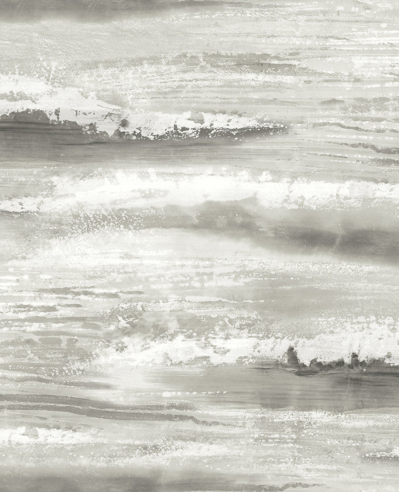 Moseley Waves Grey by Seabrook Wallpaper Avant Garde United States 56.05 25.2" 20.5" - Fabric Carolina -
