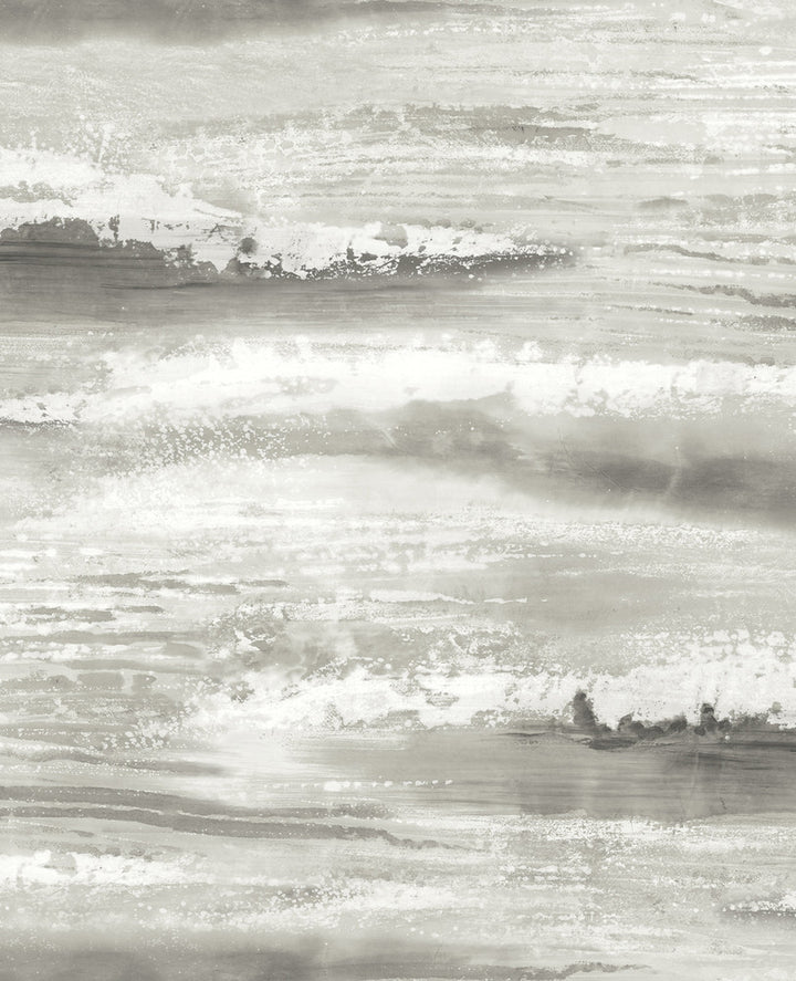 Moseley Waves Grey by Seabrook Wallpaper Avant Garde United States 56.05 25.2" 20.5" - Fabric Carolina -