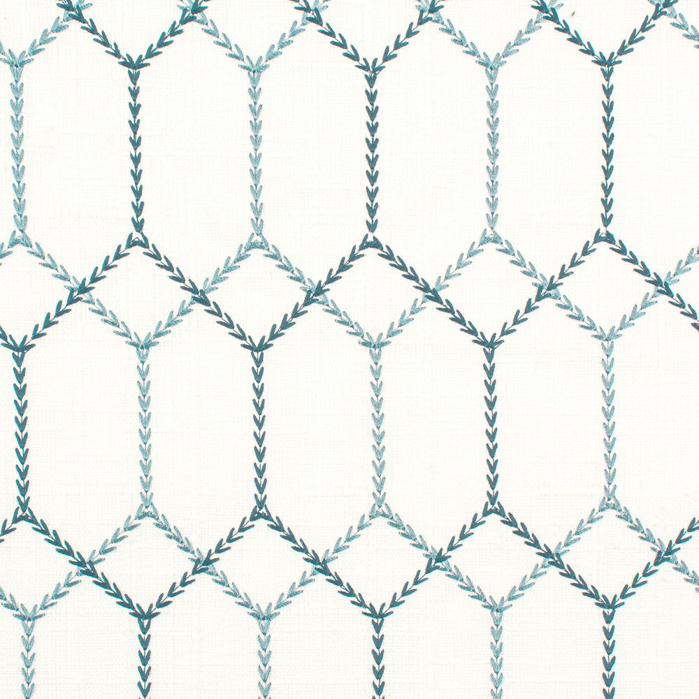 Avenue 1 Ink by Stout Fabric COLOR MY WINDOW BREEZE/INK 98%POL 2%NYL %VEMB CHINA FLAME RETARDANT-U.F.A.C. CLASS 1 CATB 117-2013 Horizontal: 2.625 and Vertical: 5.75 53 in - Fabric Carolina -