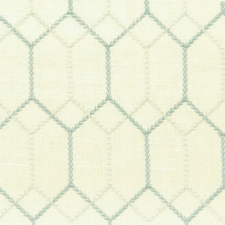 Avenue 2 Moonstone by Stout Designer Fabric COLOR MY WINDOW BREEZE/INK 98%POL 2%NYL %VEMB CHINA FLAME RETARDANT-U.F.A.C. CLASS 1 CATB 117-2013 Horizontal: 2.625 and Vertical: 5.75 53 in - Swanky Fabrics -