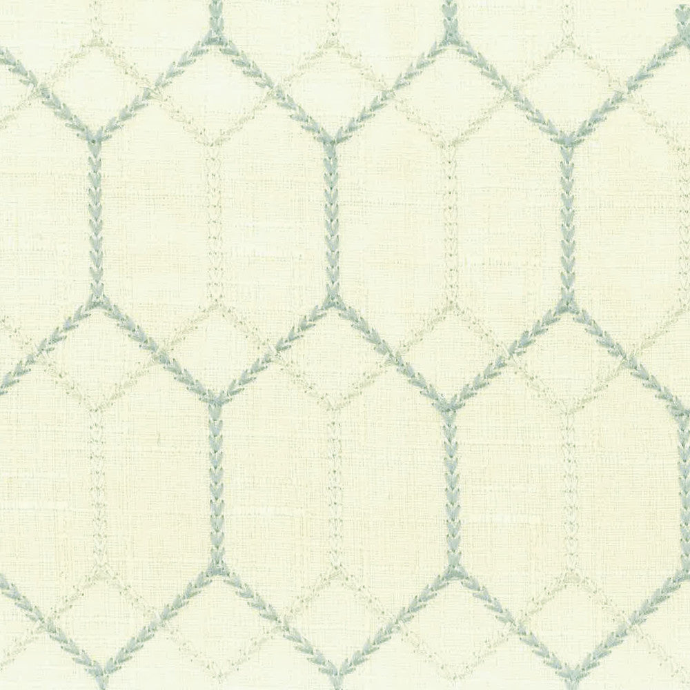 Avenue 2 Moonstone by Stout Fabric COLOR MY WINDOW BREEZE/INK 98%POL 2%NYL %VEMB CHINA FLAME RETARDANT-U.F.A.C. CLASS 1 CATB 117-2013 Horizontal: 2.625 and Vertical: 5.75 53 in - Fabric Carolina -