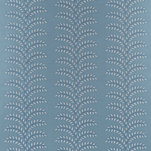 Frondescence Embroidery Blue AW16101 by Thibaut Fabric