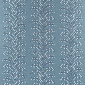 Frondescence Embroidery Blue AW16101 by Thibaut Fabric