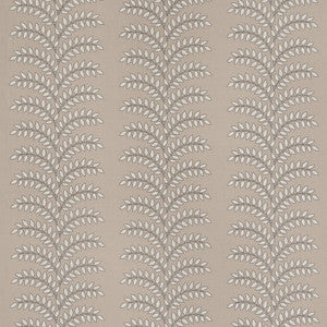 Frondescence Embroidery Flax AW16104 by Thibaut Fabric