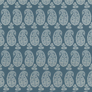 Campania Paisley Blue AW16110 by Thibaut Fabric