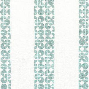 Fairmont Stripe Embroidery Teal AW23129 by Anna French Fabric