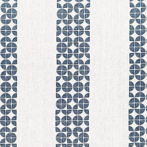 Fairmont Stripe Embroidery Navy AW23130 by Anna French Fabric