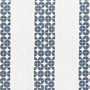 Fairmont Stripe Embroidery Navy AW23130 by Anna French Fabric