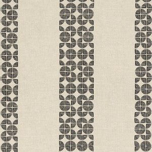 Fairmont Stripe Embroidery Black AW23131 by Anna French Fabric