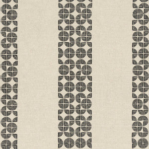 Fairmont Stripe Embroidery Black AW23131 by Anna French Fabric