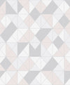 Metallic Geo Metallic Silver and Blush AW70601 by Seabrook Designs Wallpaper