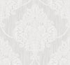Puff Damask Silver Glitter and Off-White AW70800 by Seabrook Designs Wallpaper
