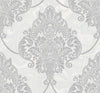 Puff Damask Silver Glitter and Pearl AW70806 by Seabrook Designs Wallpaper