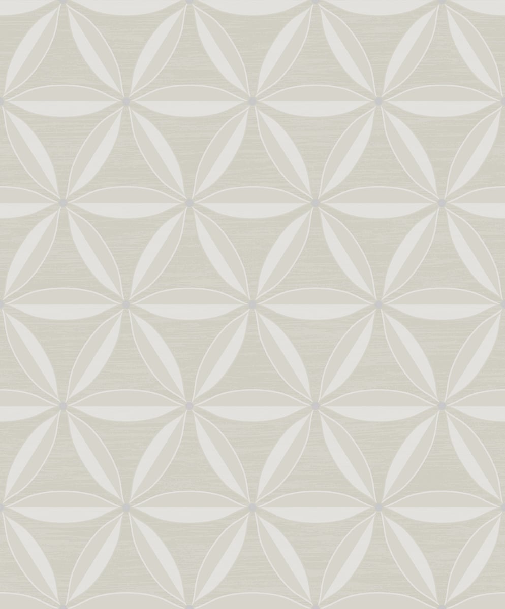 Lens Geometric Beige and Off-White AW71703 by Seabrook Designs Designer Wallpaper