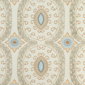 Castile Embroidery Beige AW72974 by Anna French Fabric