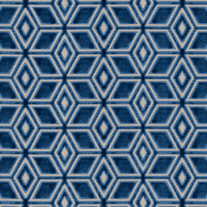 Jardin Maze Velvet Navy AW72986 by Anna French Fabric