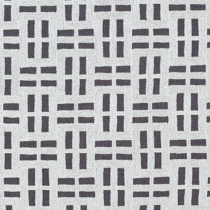Lock Embroidery Charcoal AW73001 by Anna French Fabric Anna French Fabric Lock Embroidery Charcoal AW73001Fabric Meridian 52% Vis, 41% Lin, 7% Poly INDIA </p><p>Repeat: V: 6.25 54 - Fabric Carolina -