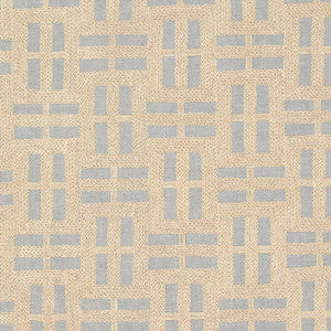 Lock Embroidery Gold on Grey AW73002 by Anna French Fabric