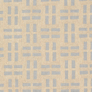Lock Embroidery Gold on Grey AW73002 By Anna French Fabric