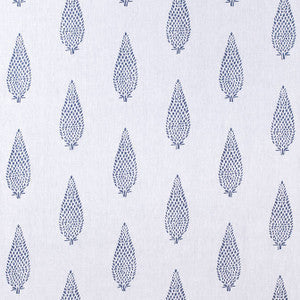 Manor Embroidery Navy on White AW73005 by Anna French Fabric