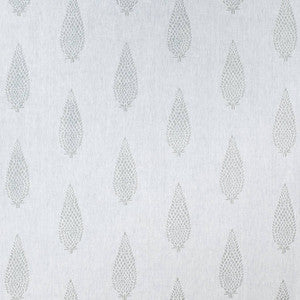 Manor Embroidery Grey on Off White AW73006 by Anna French Fabric
