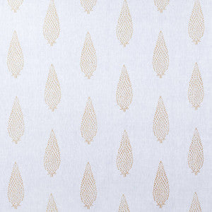 Manor Embroidery Gold on White AW73009 by Anna French Fabric